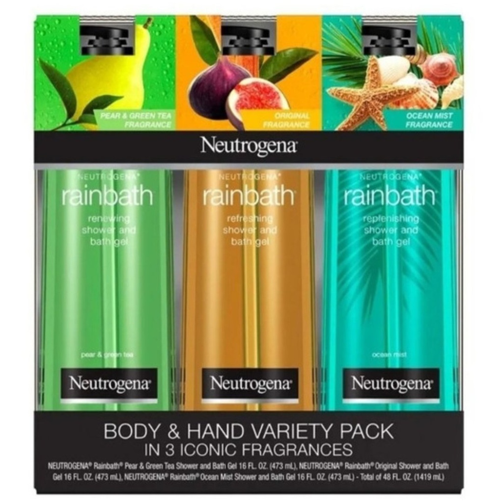 Gel De Ducha Hidratante, Neutrogena Rainbath / 3 Pack Variados / 473mL