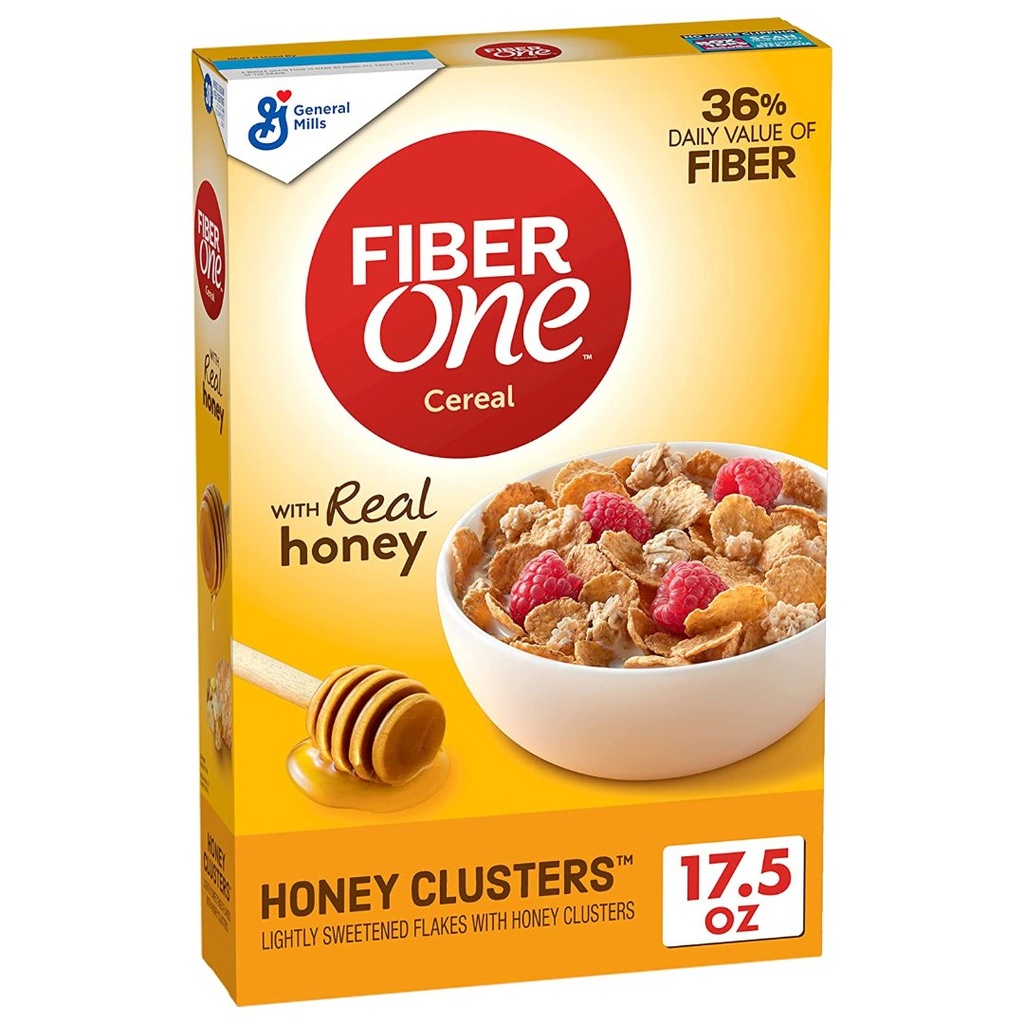 Cereal Fiber One Con Miel Real, General Mills / 496g