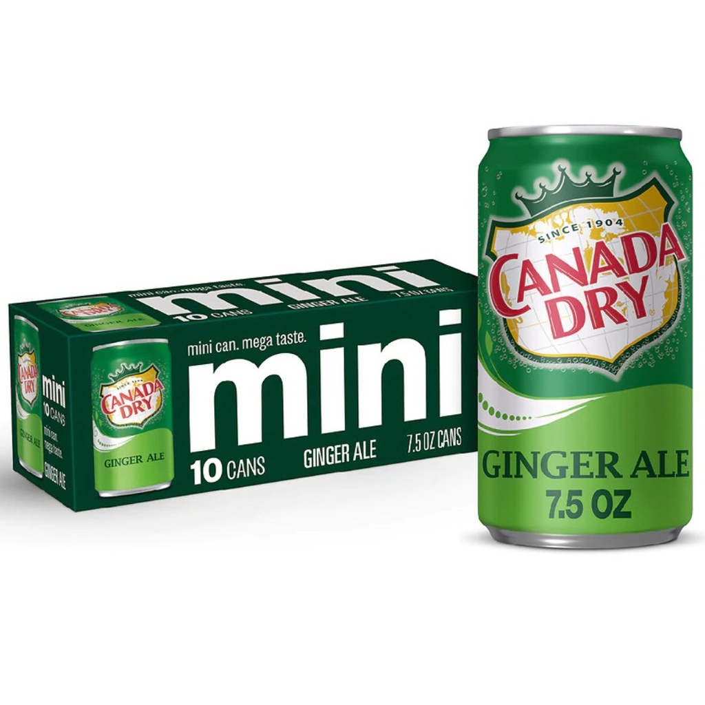 Refresco Mini Ginger Ale, Canada Dry / 10 Pack / 221mL