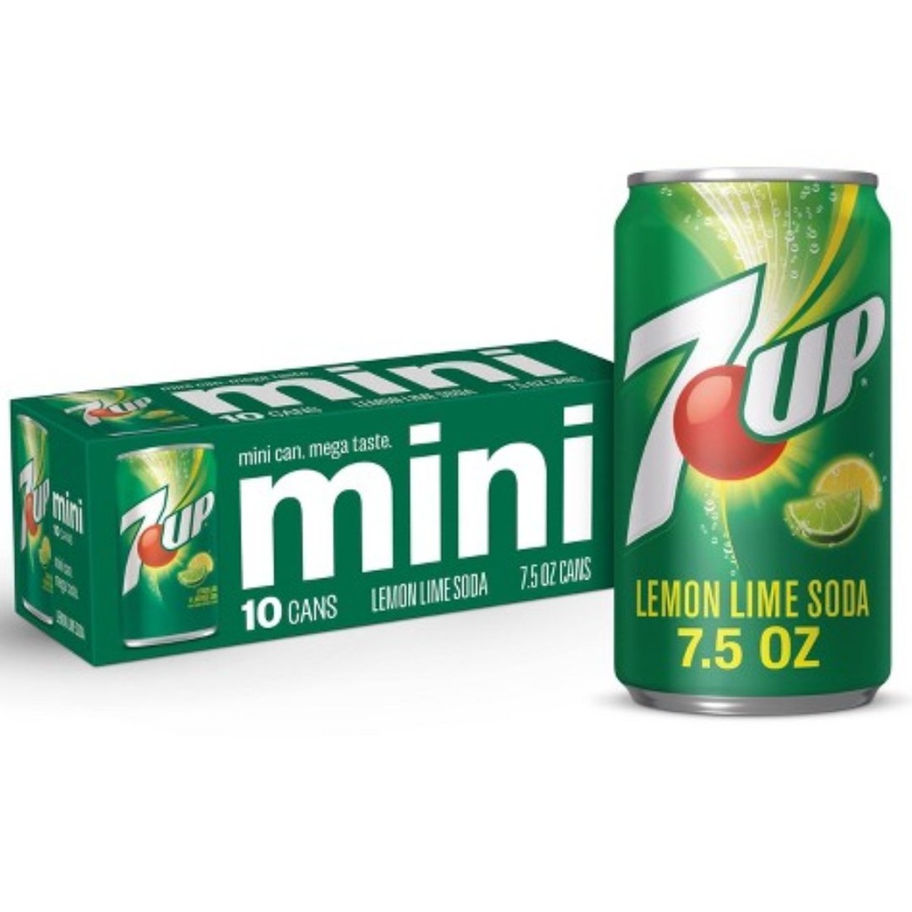 Refresco Mini 7UP Sabor a Lima Limón / 10 Pack / 221mL