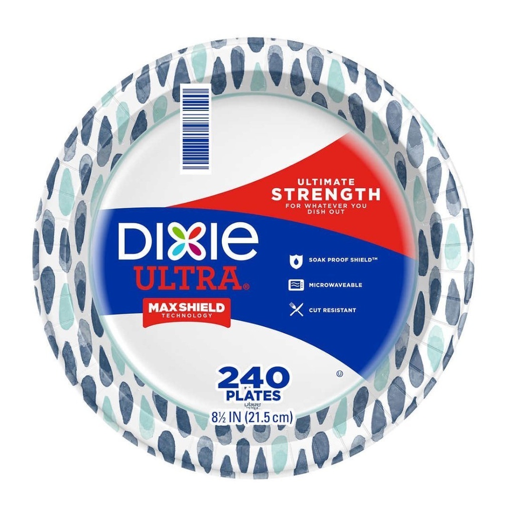 Platos De Papel, Dixie Ultra / 25.5cm / 240 Unidades