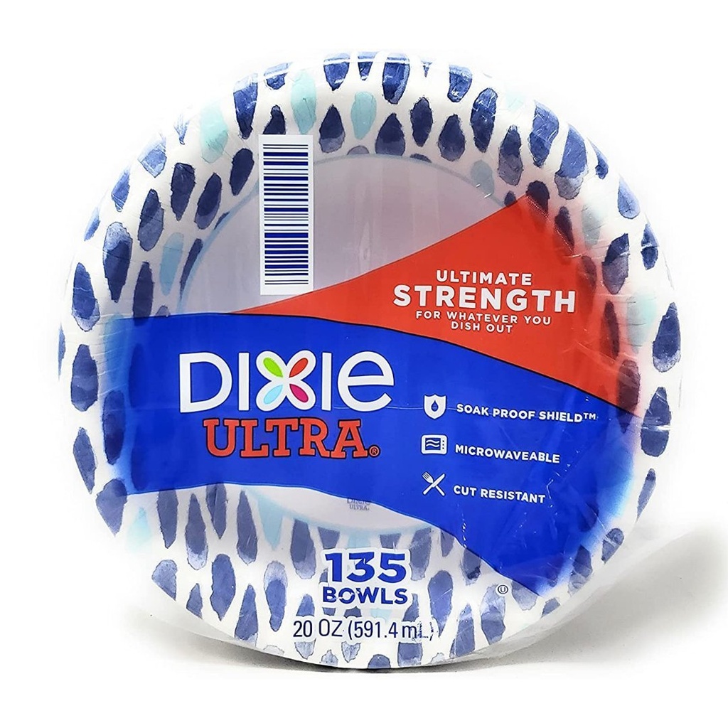Platos De Papel, Dixie Ultra / 591.4 mL / 135 Unidades