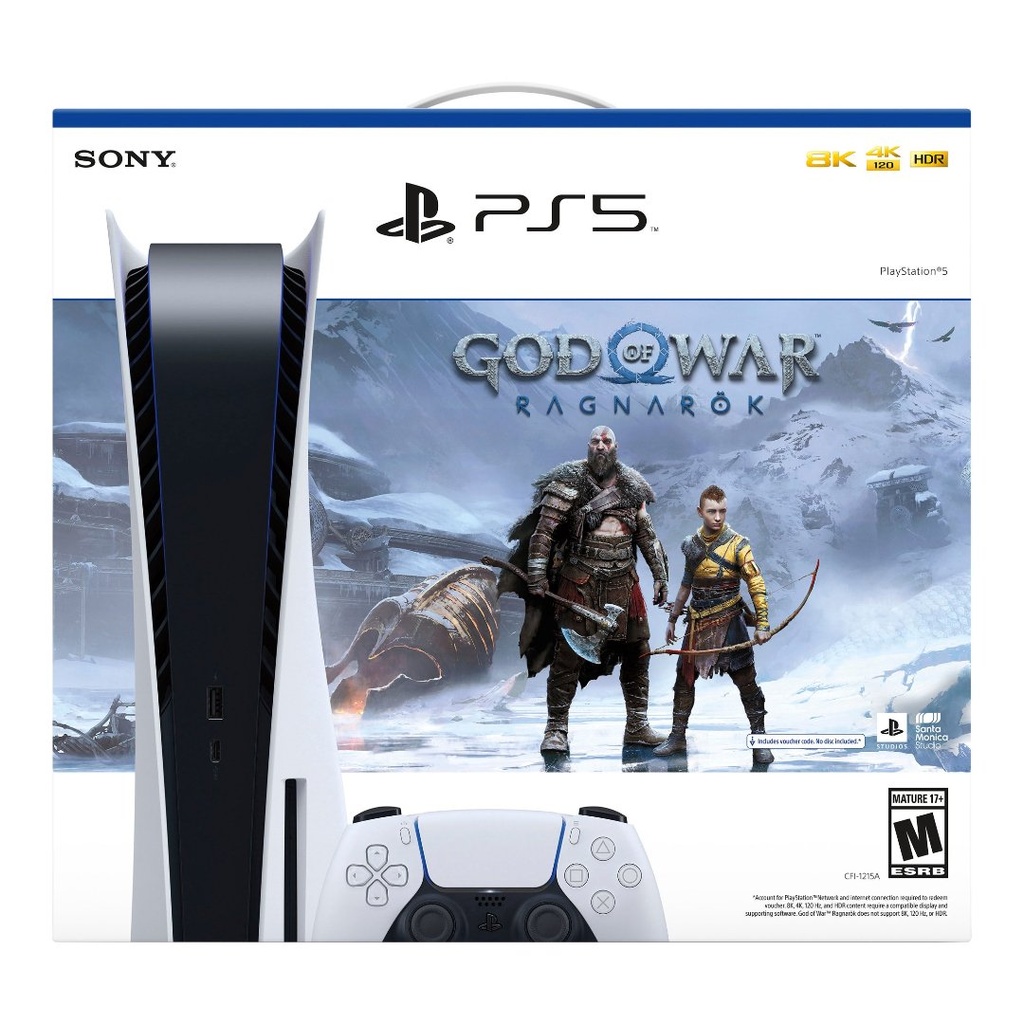 PlayStation 5 Edición De Disco, God of War Ragnarok / 8K / 4K / HDR (CFI-1215A)