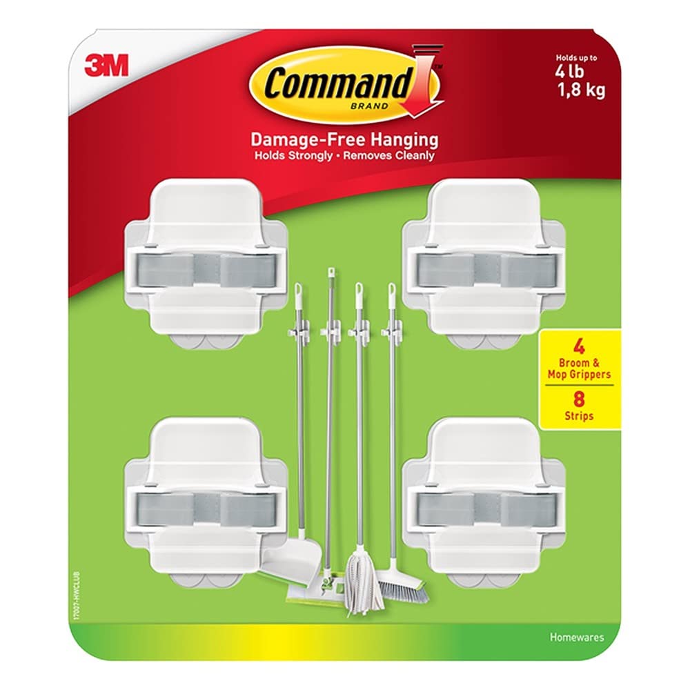 Command 3M Colgadores Para Escoba / 4 Pack
