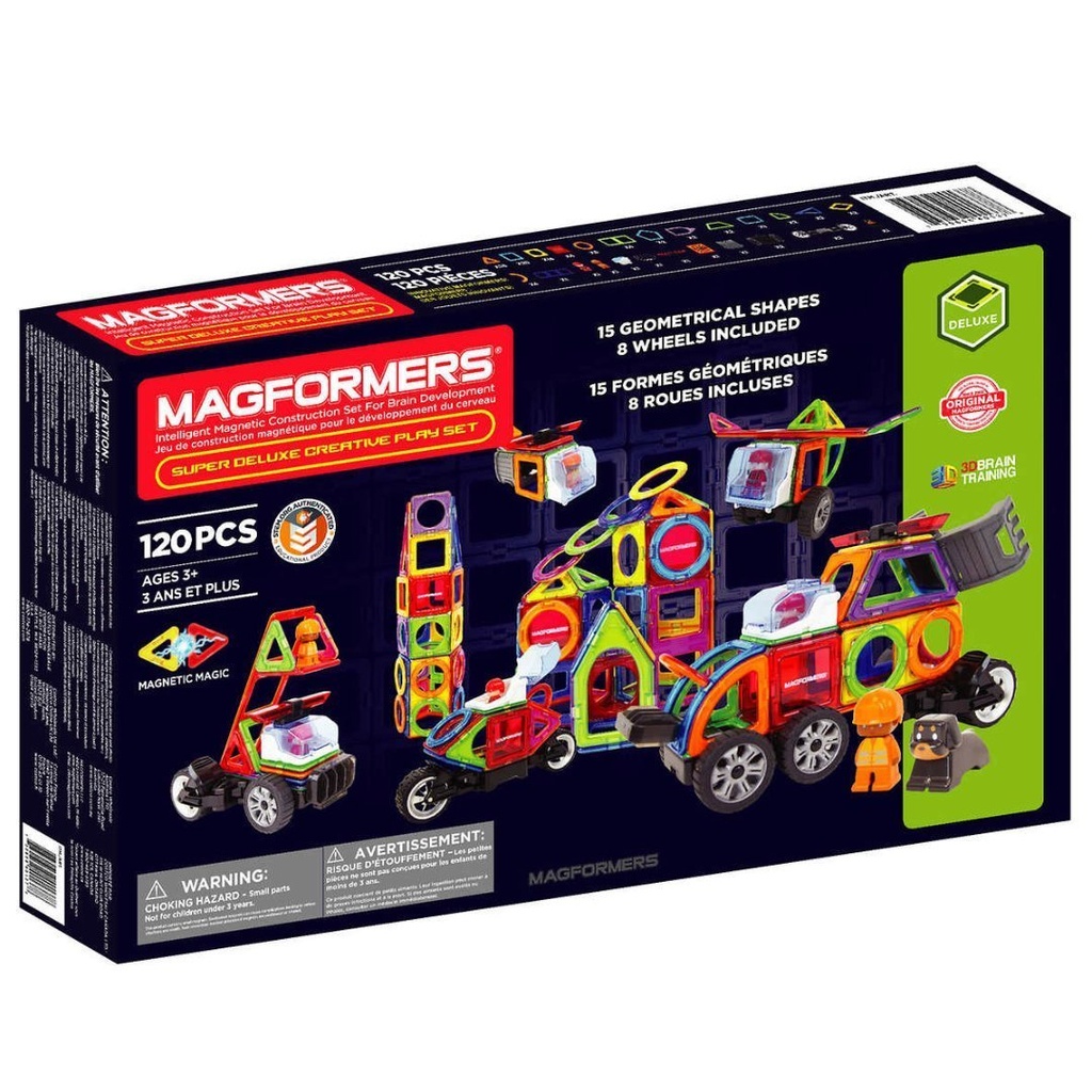 Set Creativo Figuras Geométricas Magnéticas, Magformers / 120 Piezas / 3+ Años