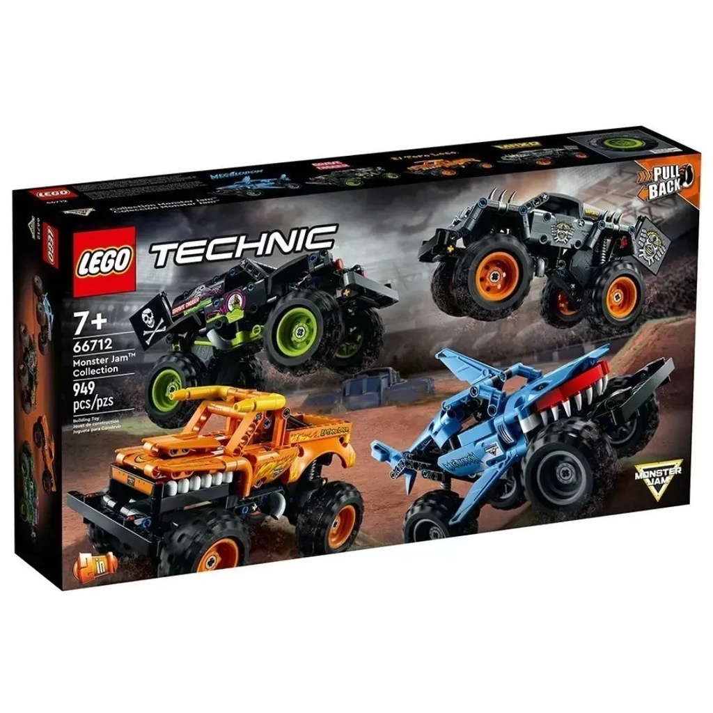 Lego Technic 66712 Colección Monster Jam 4en1 / 949 Piezas / 7+ Años