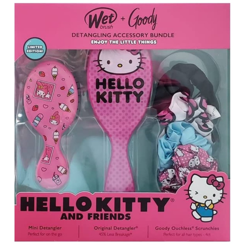 Set De Cepillos Y Accesorios Para El Cabello, Hello Kitty and Friends / Wet Brush + Goody