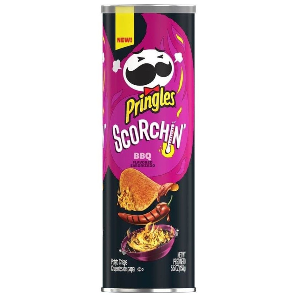 Papas Pringles Barbecue Scorchin, 158g