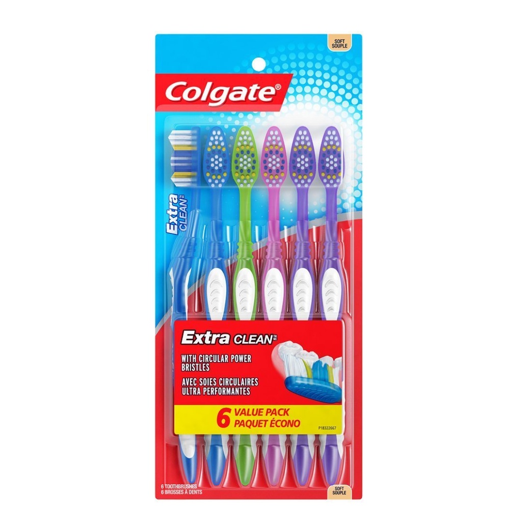 Cepillo Dental Colgate - Extra Clean / 6 Pack / Cerdas Suaves