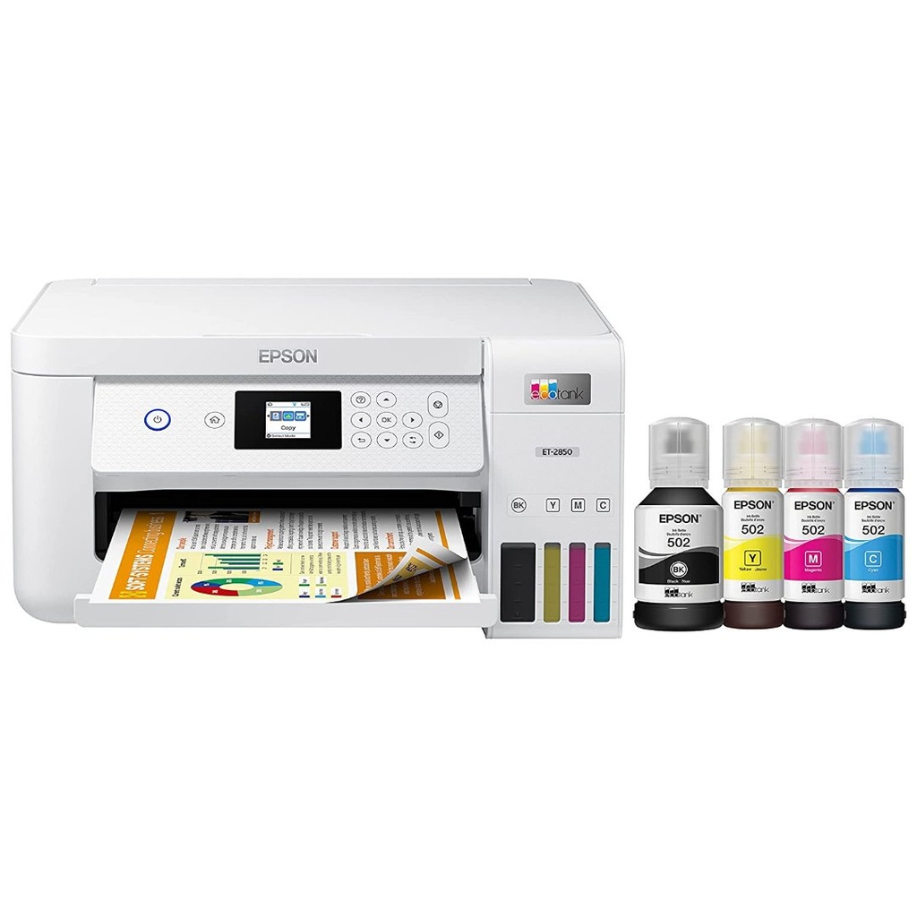 Epson EcoTank ET-2850 - Impresora Inalámbrica Todo En Uno / Color Blanco