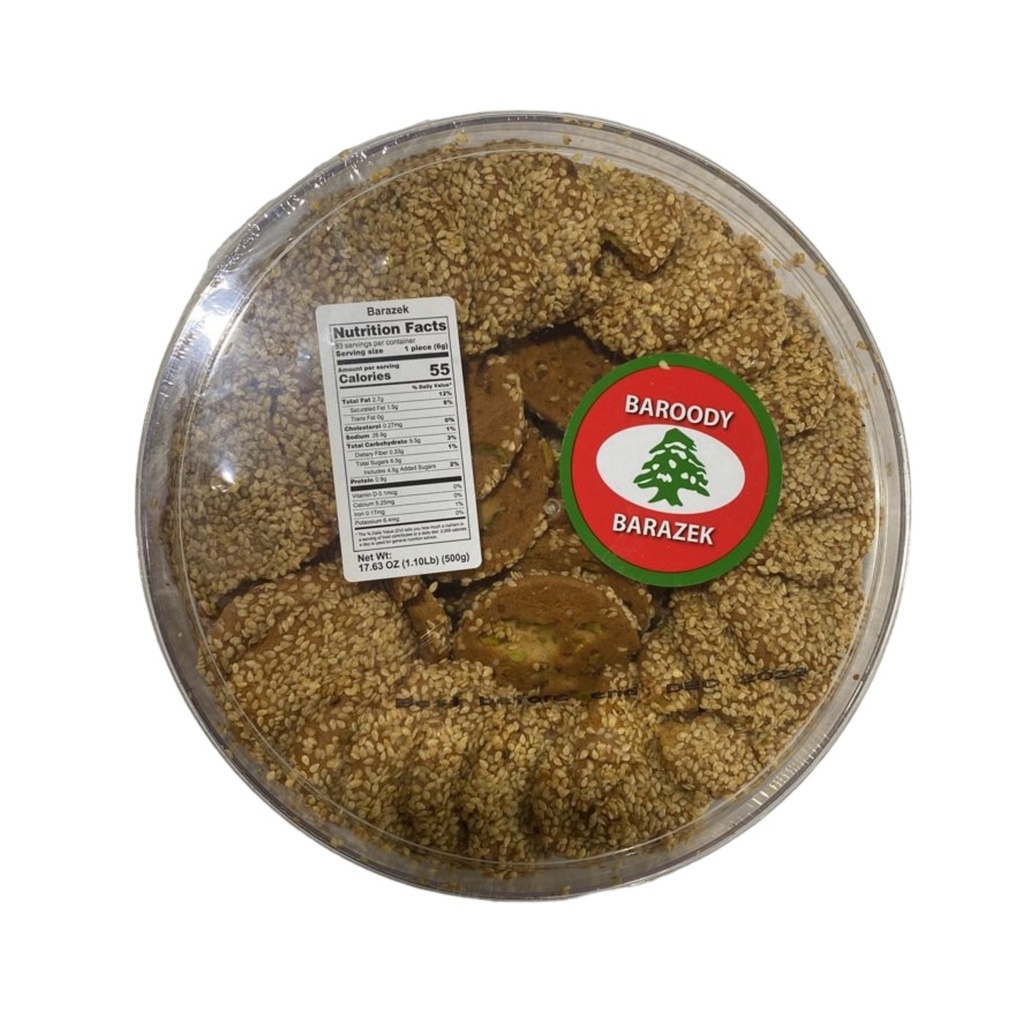 Galletas De Ajonjolí y Pistacho, Baroody Barazek / 500g