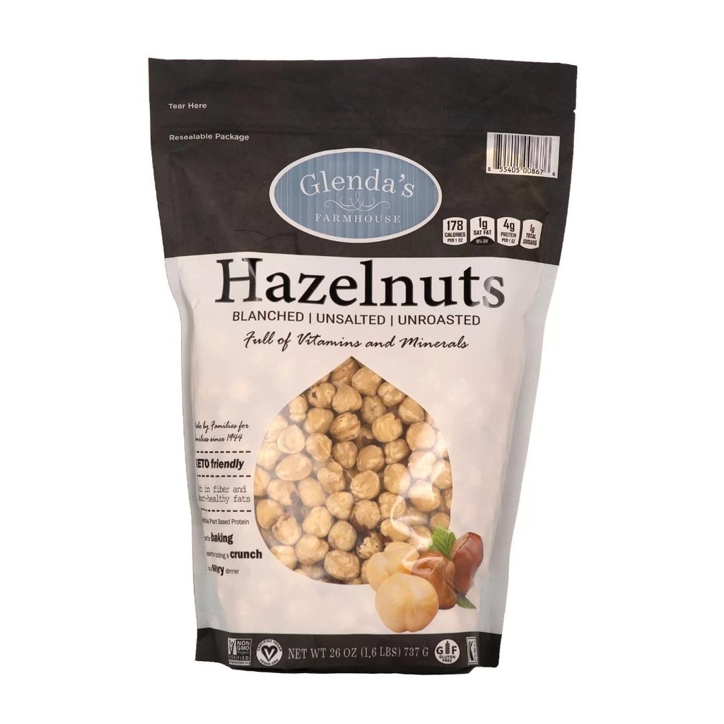 Avellanas Sin Concha 100% Naturales, Glenda´s Farmhouse / 737g