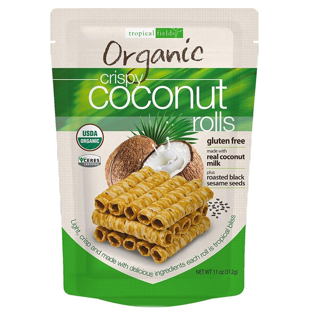 Rolls De Coco Crujiente Orgánicos, Tropical Fields / 312g