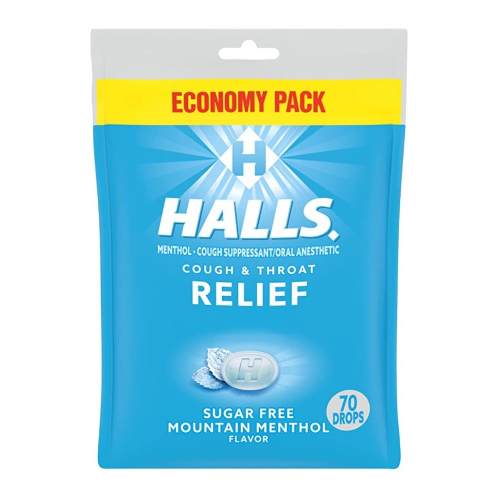 Halls Relief - Sabor Menta Sin Azúcar / 70 Pack