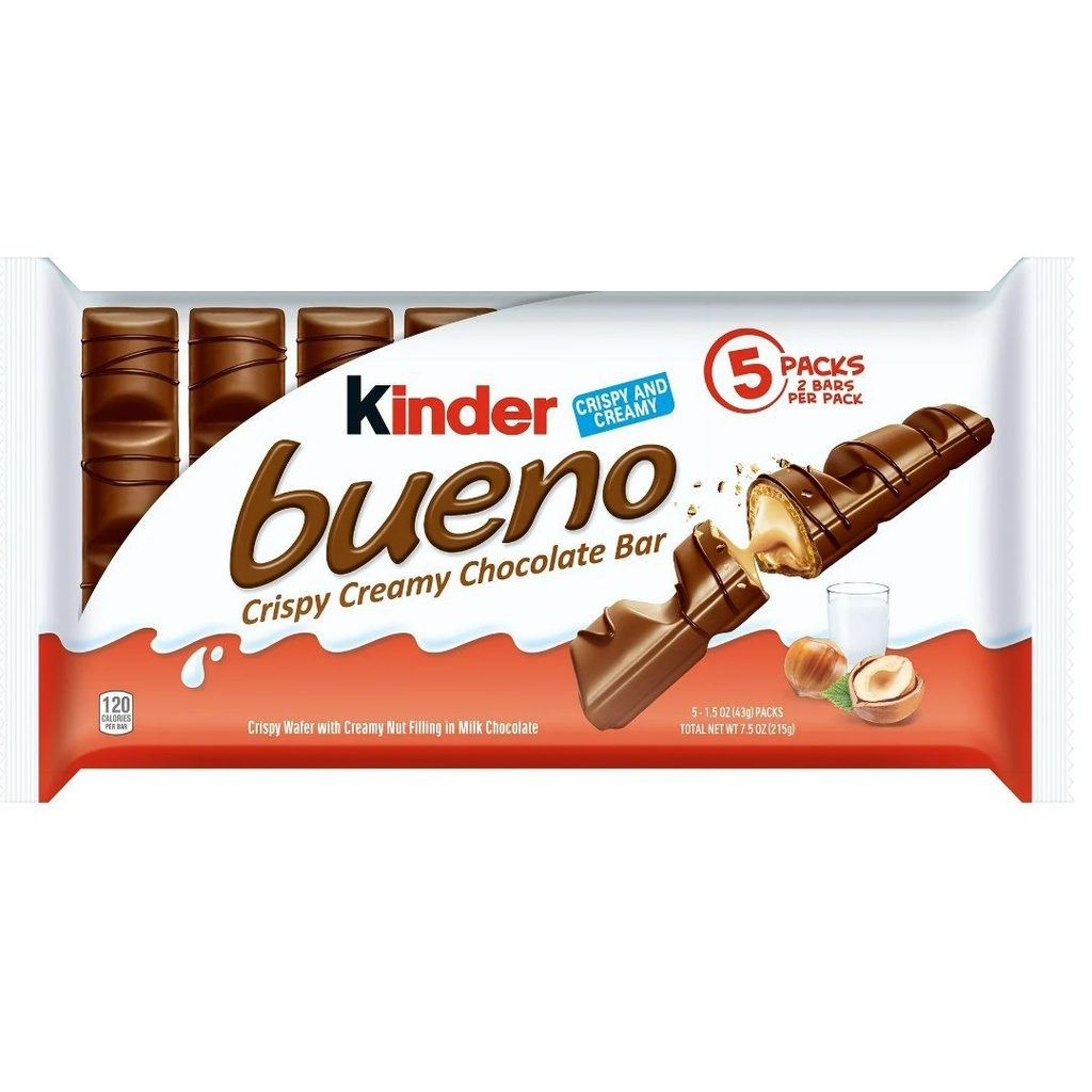 Chocolate Con Leche y Crema De Avellana, Kinder Bueno / 5 Pack / 43g