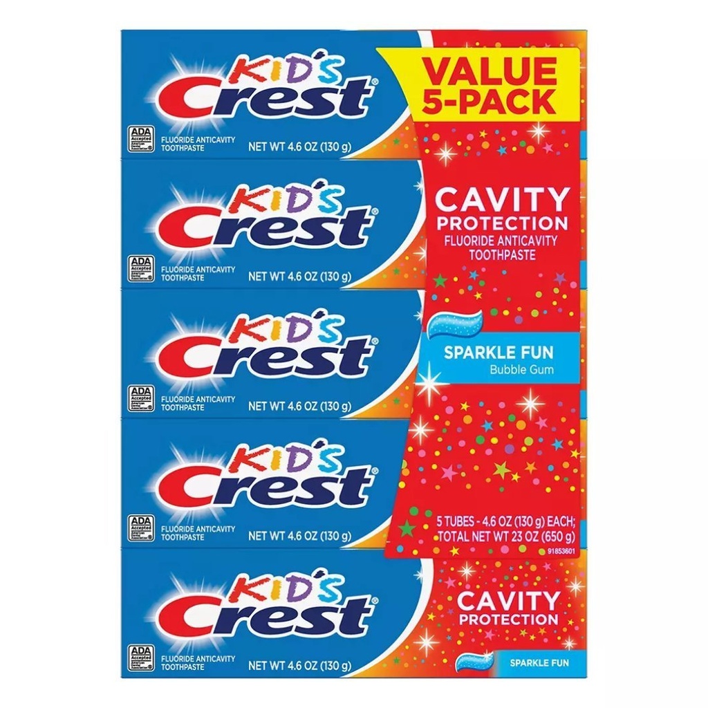 Pasta Dental Para Niños Crest Cavity Protection 5 Pack / 130g