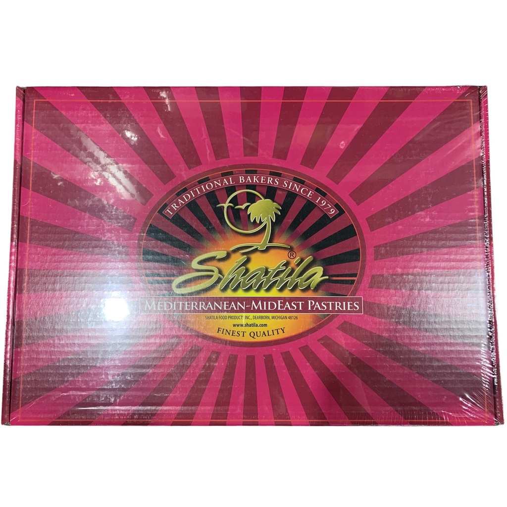 Dulce Árabe Baklawa - Nueces Bandeja Completa / Shatila / 2.7 Kg / 60 Piezas