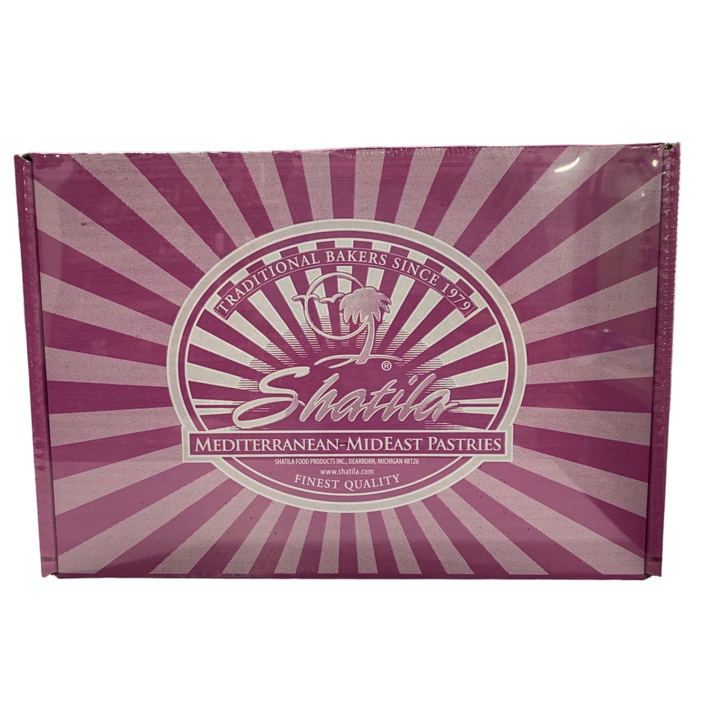 Dulce Árabe Baklawa - Mahmoul Mixto Shatila Media Bandeja / 1.3 Kg / 15 Piezas