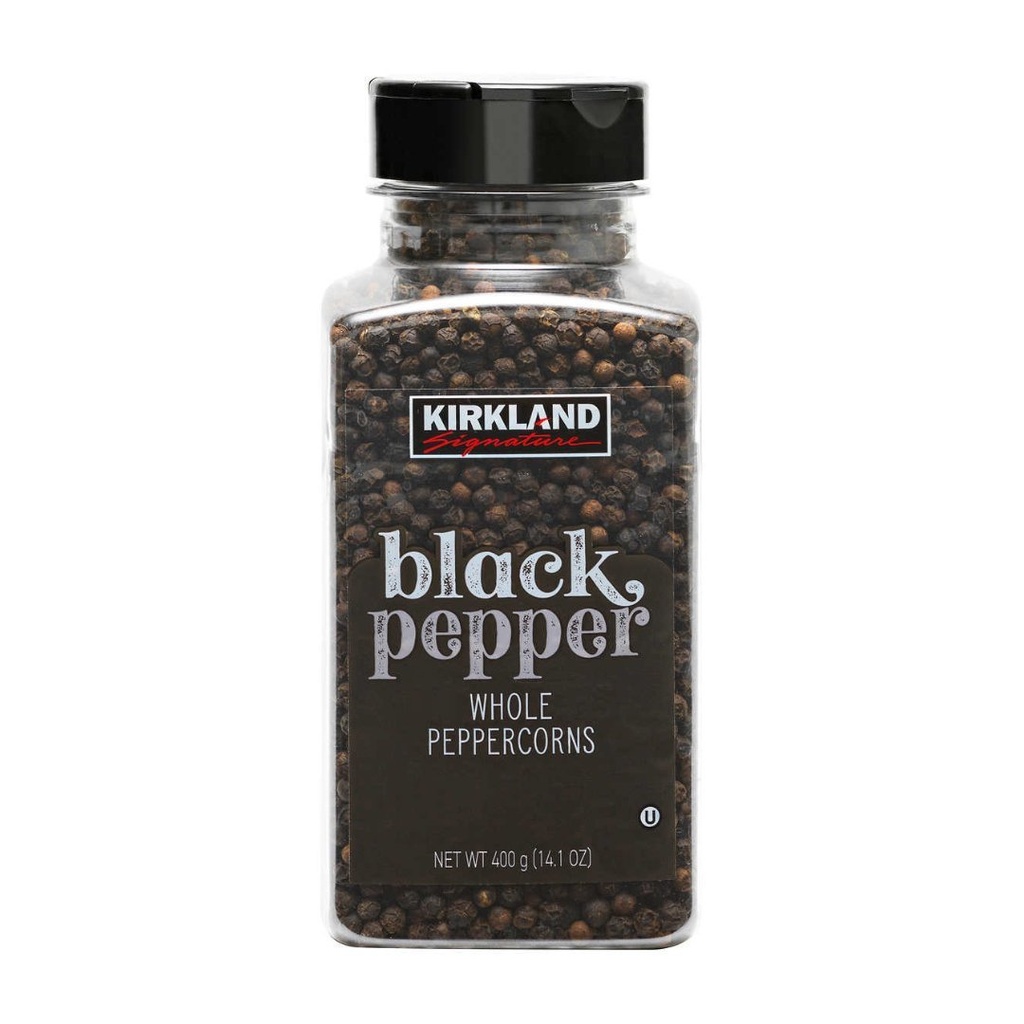 Condimento Pimienta Negra Grano Entero, Kirkland Signature / 400g