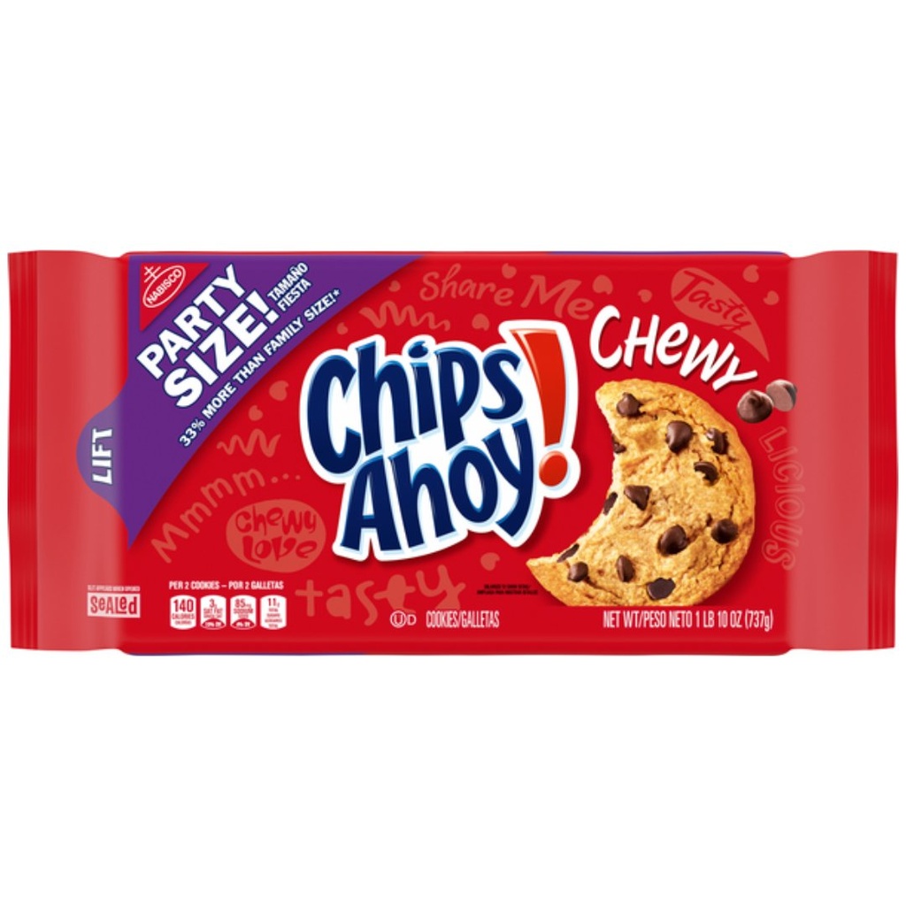 Galletas Chips Ahoy! Chewy Party Size, Nabisco / 737g