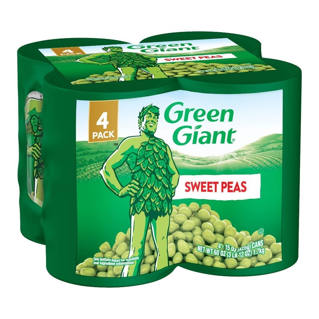 Guisantes Dulces, Green Giant / 4 Pack / 425g / 1.7Kg Total