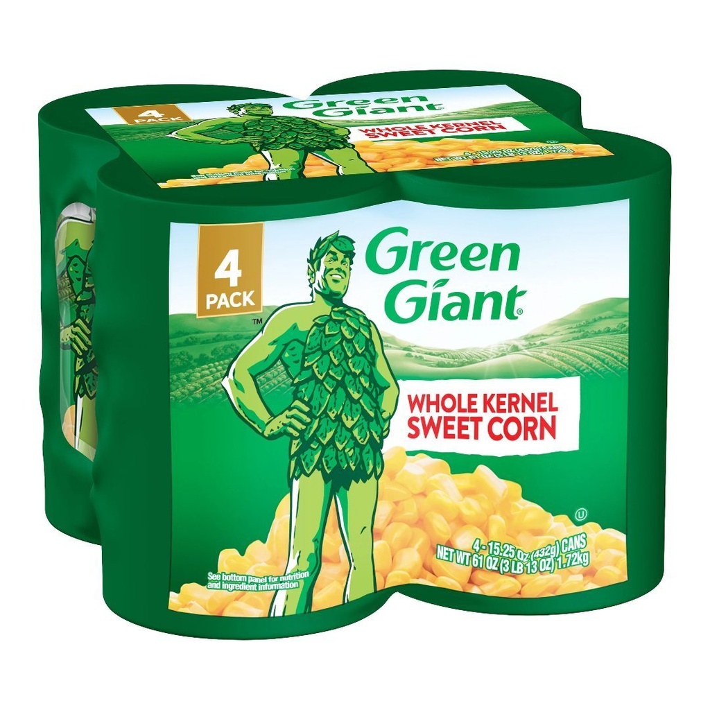 Maiz Dulces Entero, Green Giant / 4 Pack / 432g / 1.7Kg Total