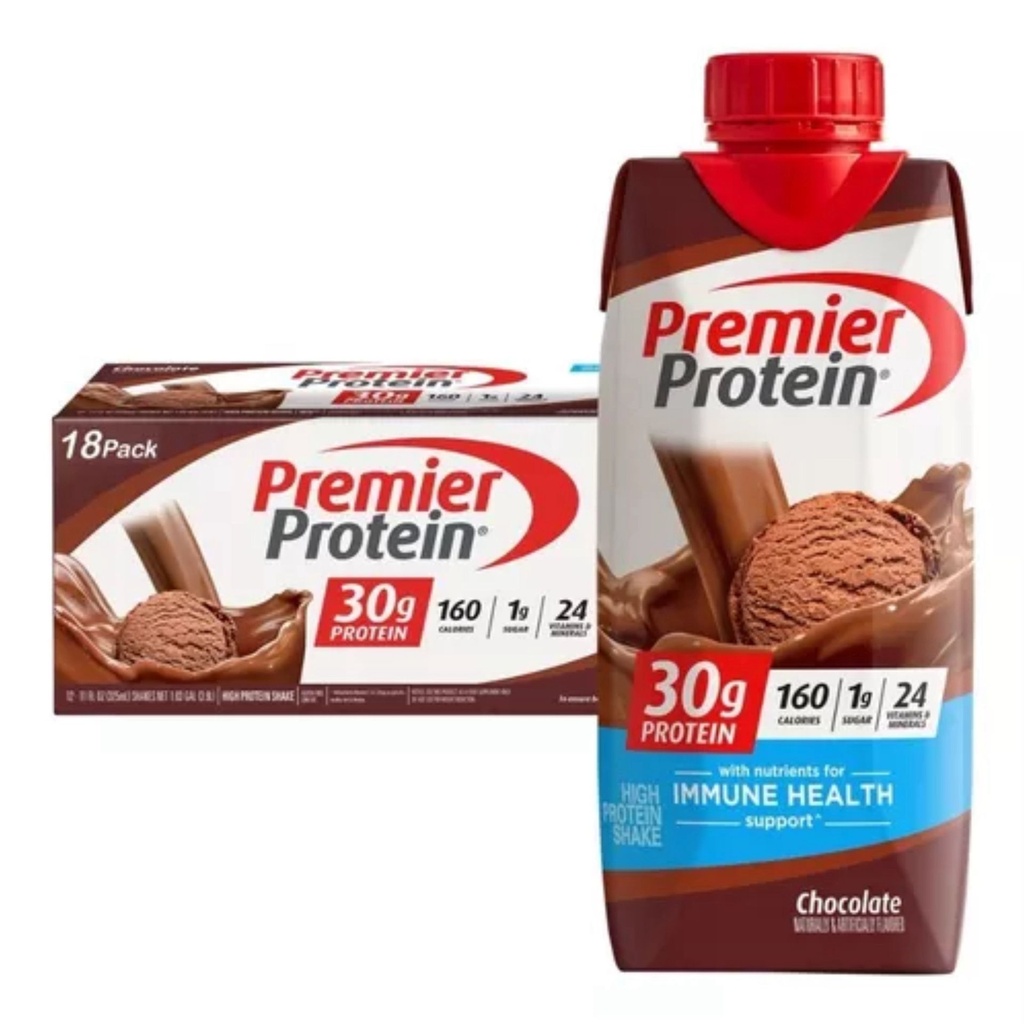Malteada Alta En Proteína Sabor Chocolate - Premier Protein 30g / 18 Pack / 325ml