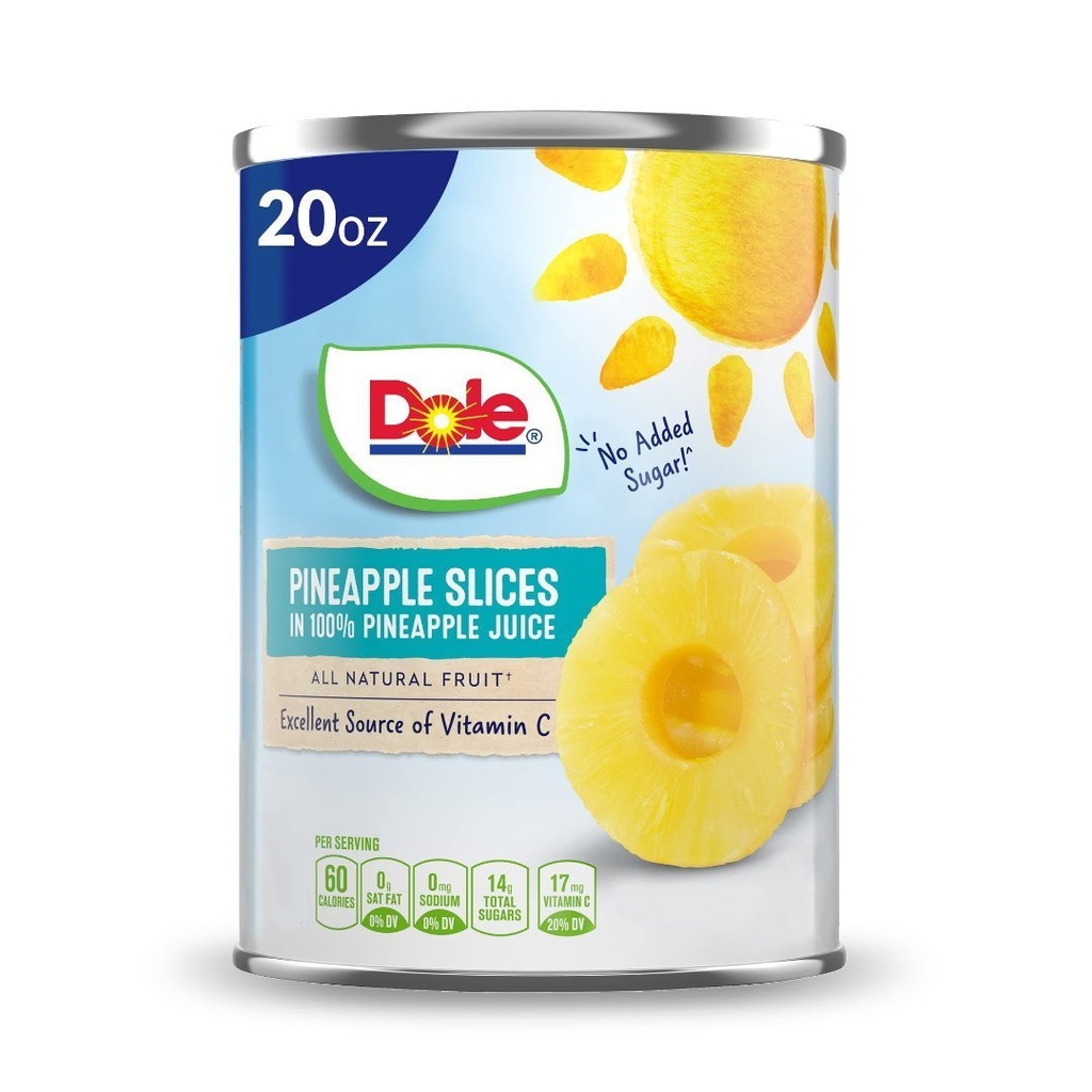 Dole Rodajas De Piña En 100% Zumo De Piña / 567Gr.