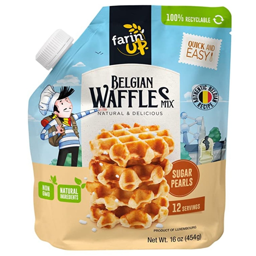 Mezcla De Waffles Con Perlas De Azúcar, Farin'UP / 907g