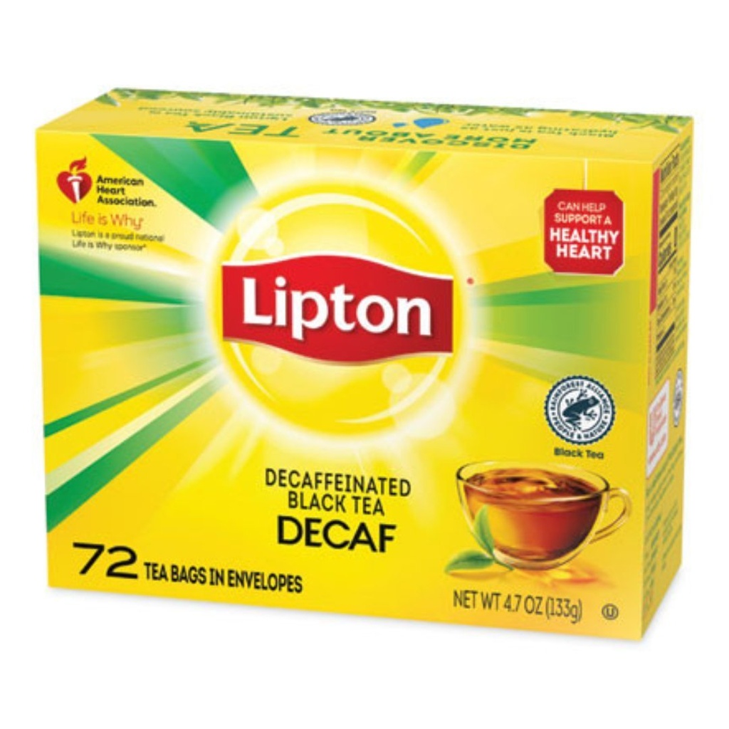 Té Negro Lipton Descafeinado / 72 Pack / 136g