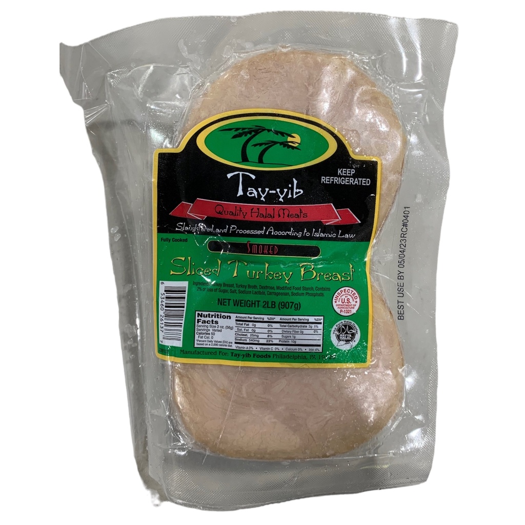 Pechuga De Pavo Rebanada Halal, Tay-Yib / 907g