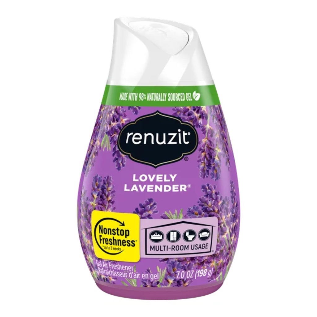 Ambientador De Gel Ajustable - Lovely Lavander / Renuzit / 198g