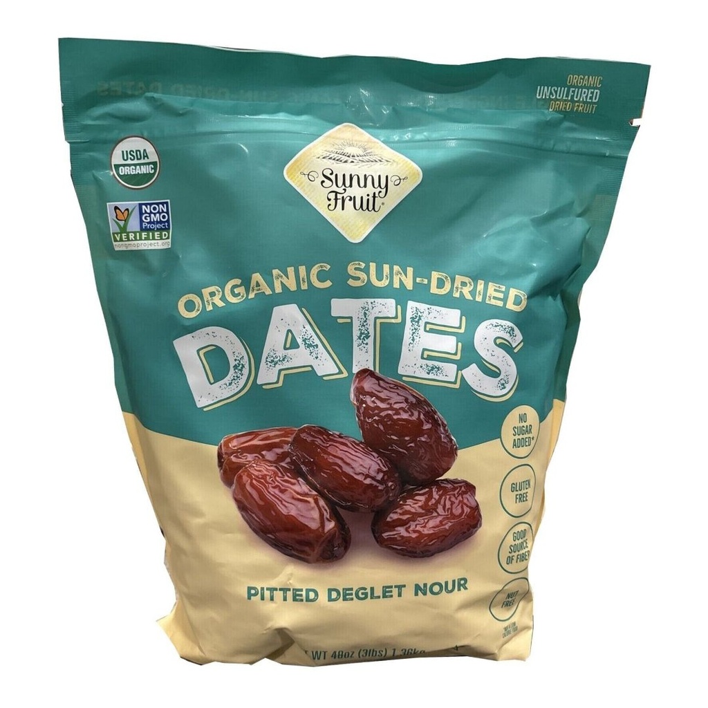 Dátiles Orgánicos Sin Semilla / Sunny Fruit / 1.36 Kg