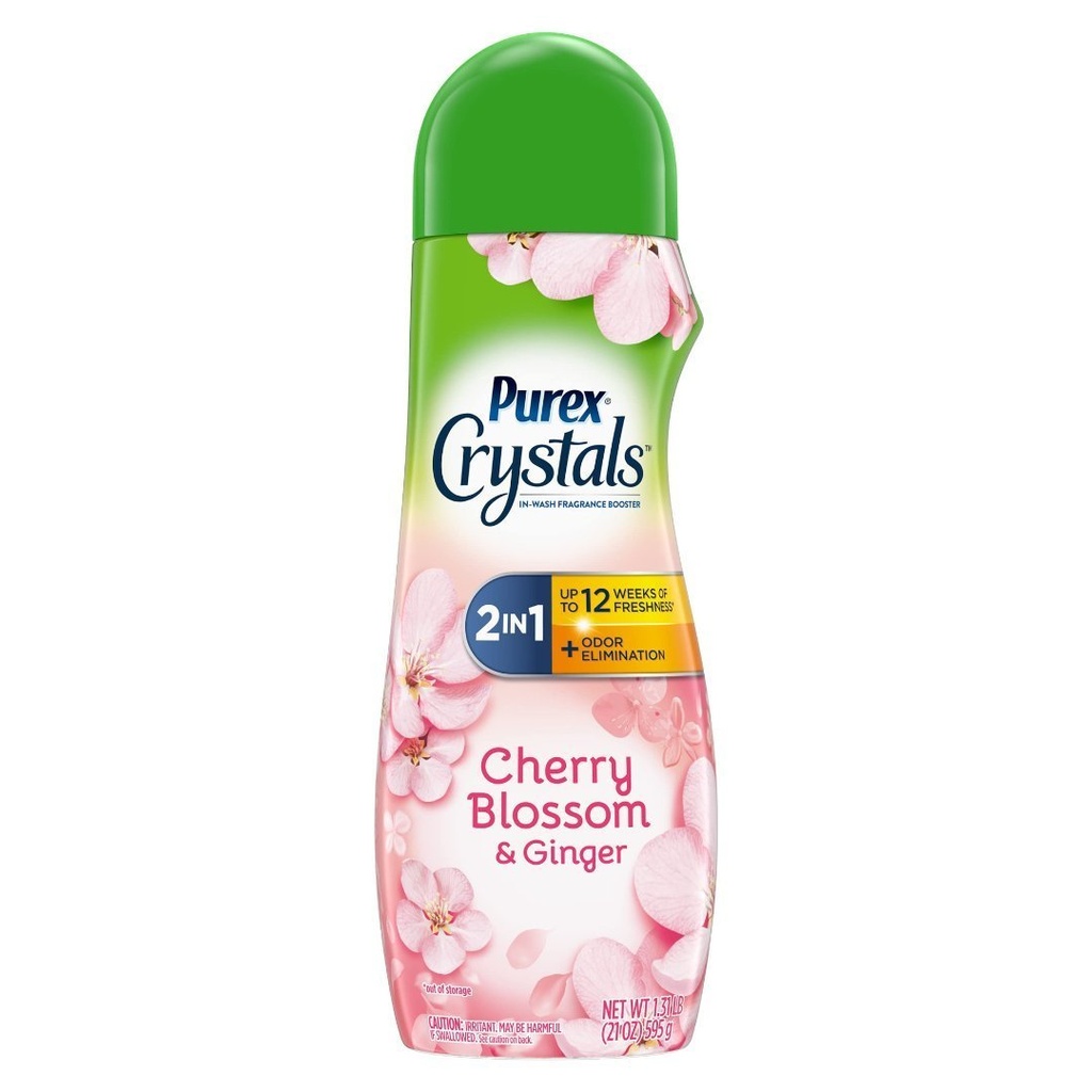 Pastillas Aromatizantes 2en1 Para Lavar - Cherry Blossom &amp; Ginger / Purex Crystals / 595g