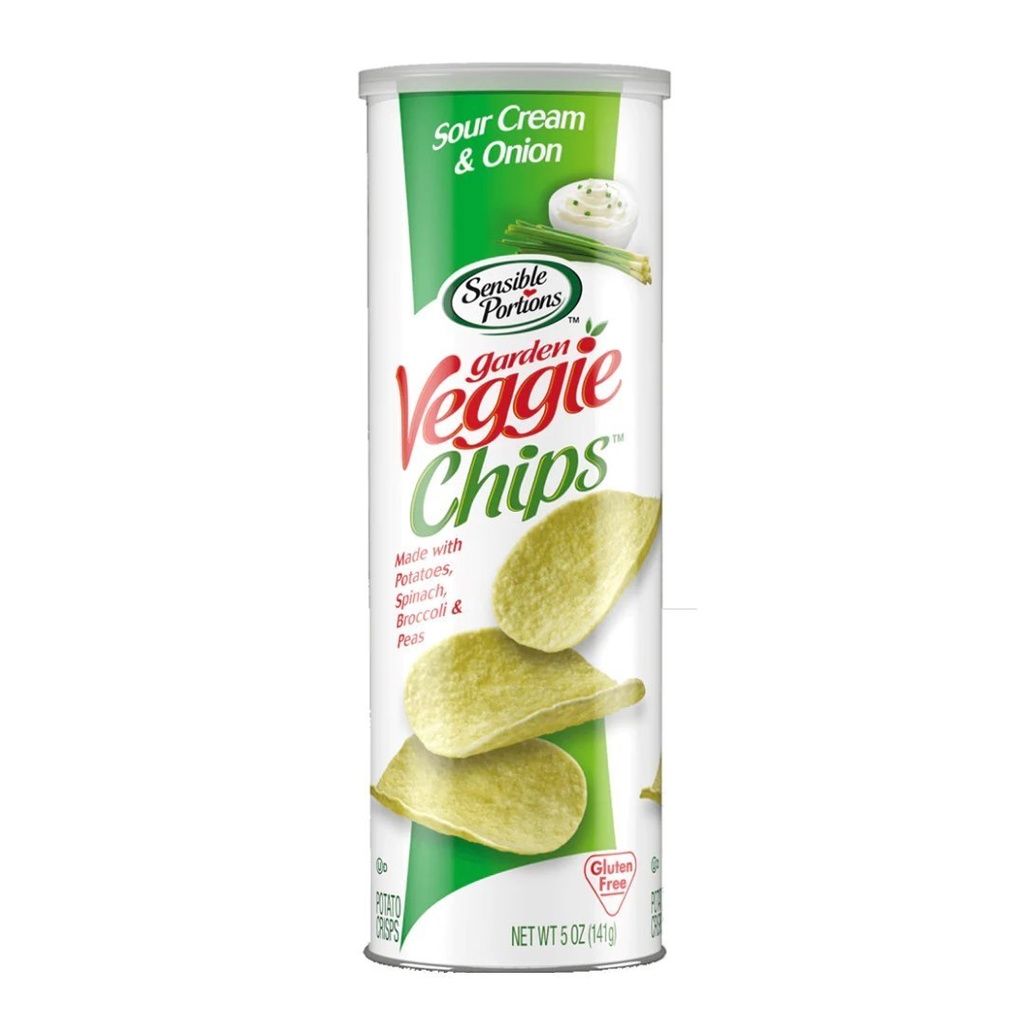 Papas Chips Veggie - Crema Agría y Cebolla / Sensible Portions / 141g