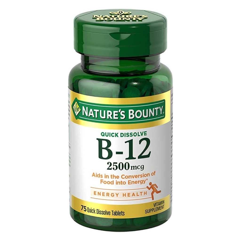 Vitamina B-12 2500mcg / Nature´s Bounty / 75 Tabletas