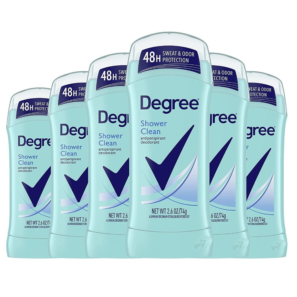 Desodorante De Dama Antitraspirante - Shower Clean / Degree / 6 Pack / 74g