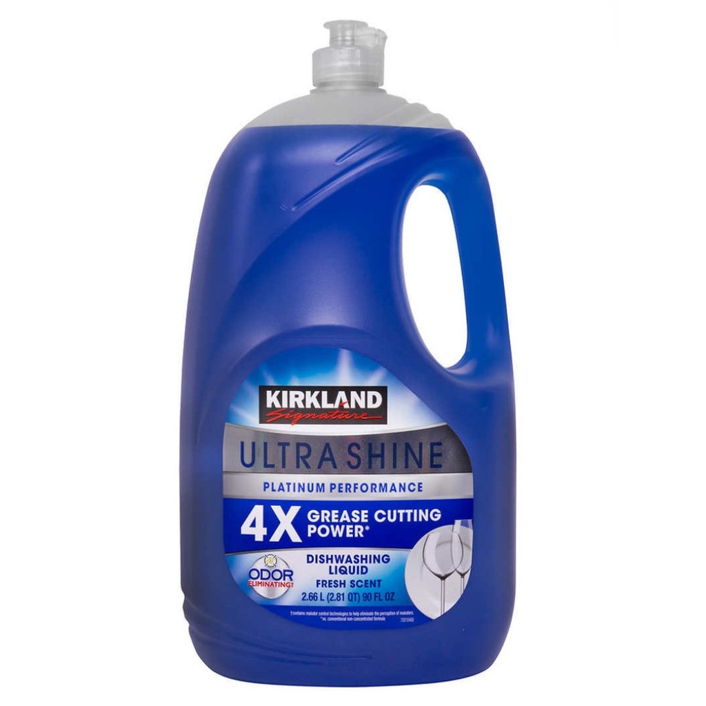 Kirkland Signature Lavaplatos Liquido Ultra Shine 4X - Fresh / 2.66L