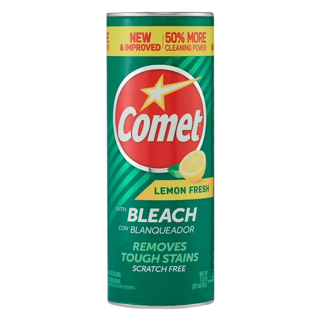 Comet Eliminador De Manchas Difíciles Con Blanqueador - Fragancia Limón / 595g