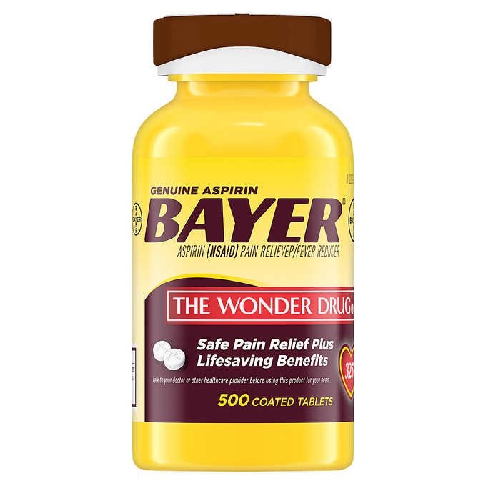 Aspirina Original Bayer 325mg / 500 Tabletas