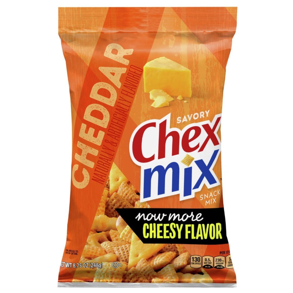Snack Chex Mix Con Más Sabor De Queso Cheddar / 248g