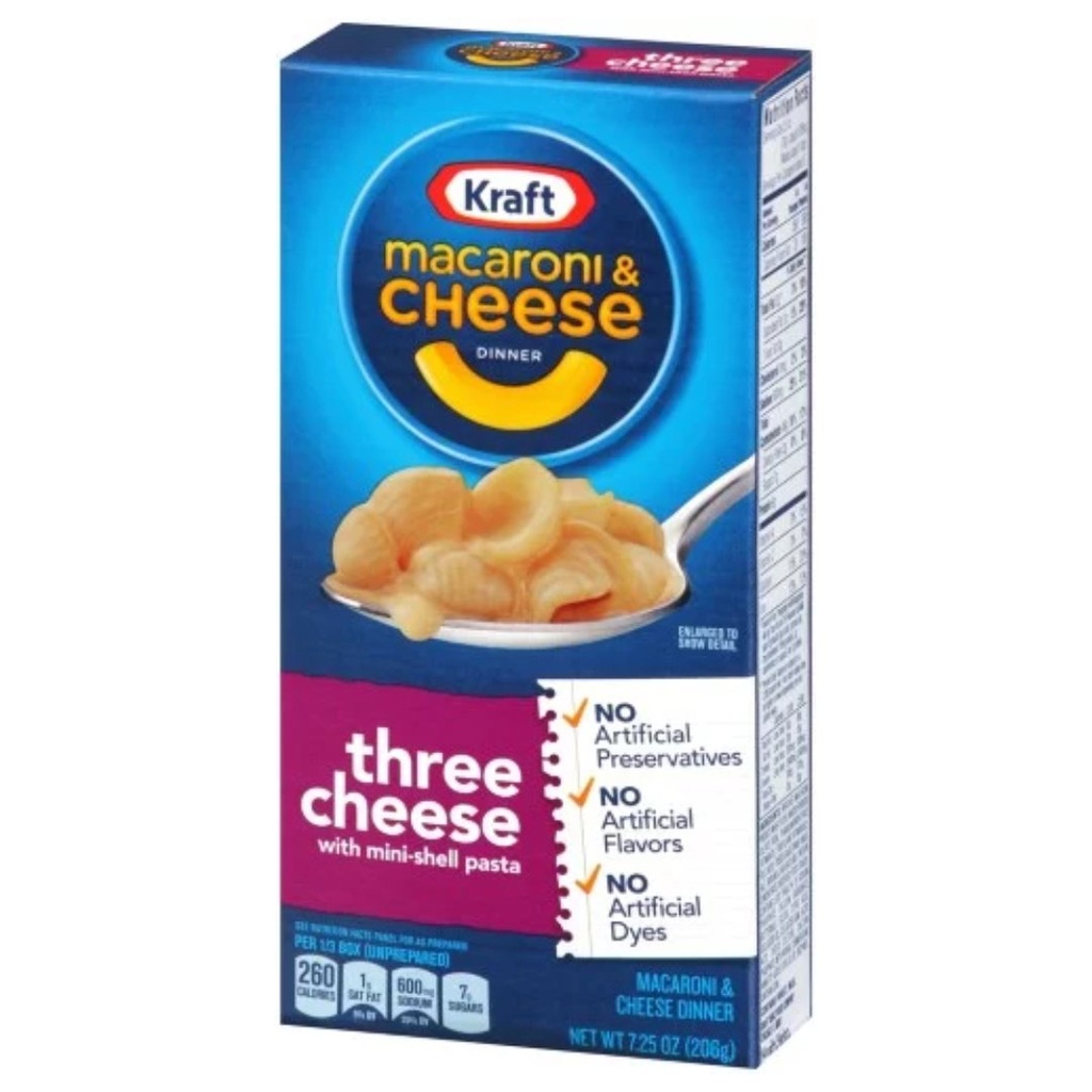 Macarrones &amp; Cheese Triple Queso, Kraft / 206g