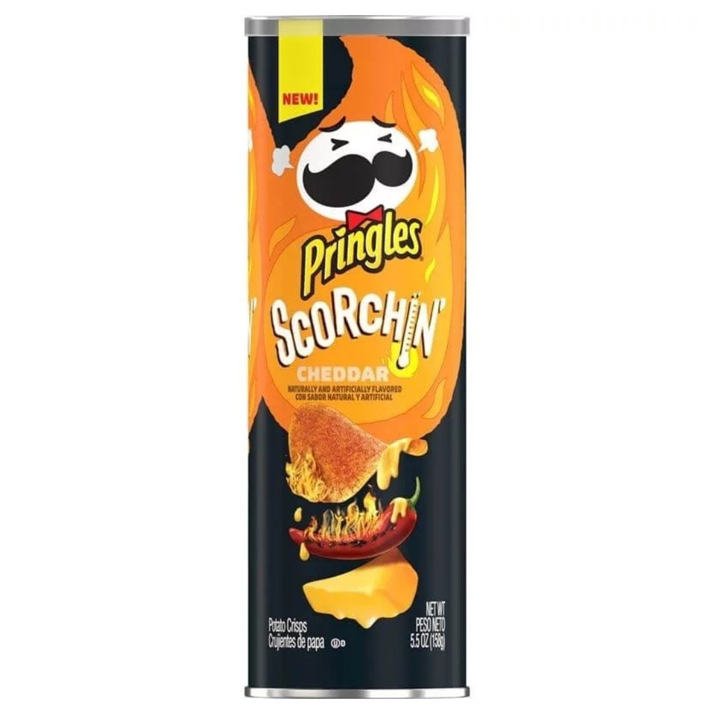 Papas Pringles Scorchin Cheddar / 158g