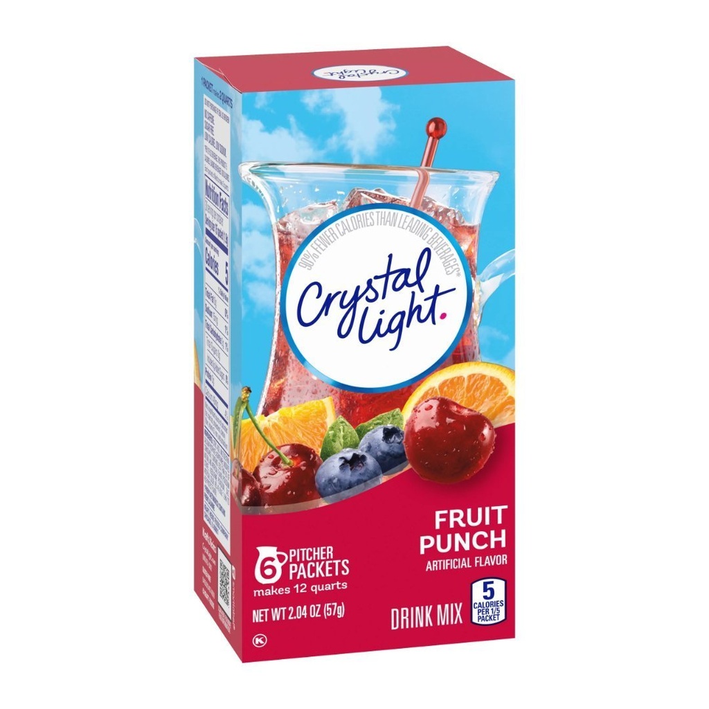 Crystal Light - Fruit Punch / 6 Sobres / 57g