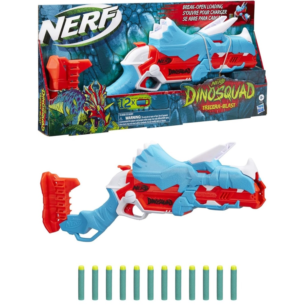 Lanzador Nerf Dinosquad Tricera-Blast / 8+ Años