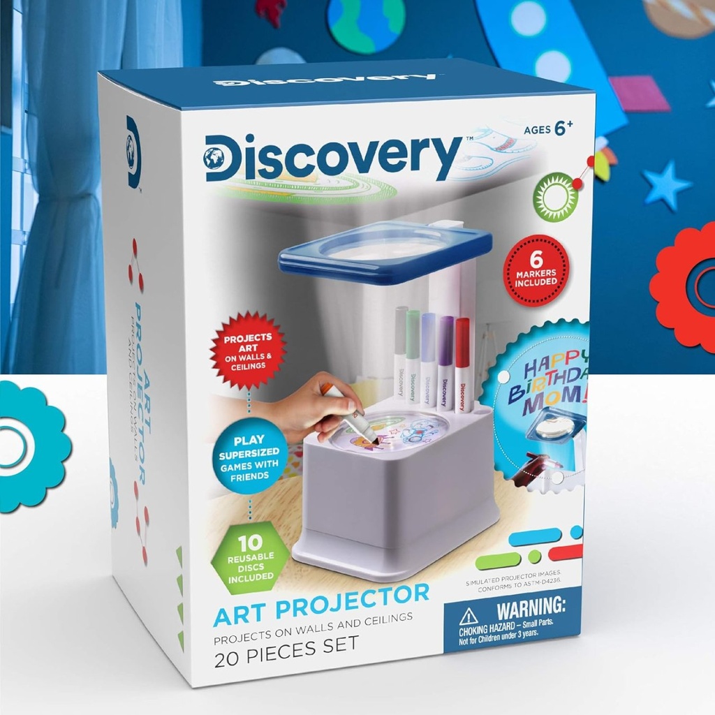 Proyector De Arte Para Niños - Discovery Kids / Set de 20 Piezas
