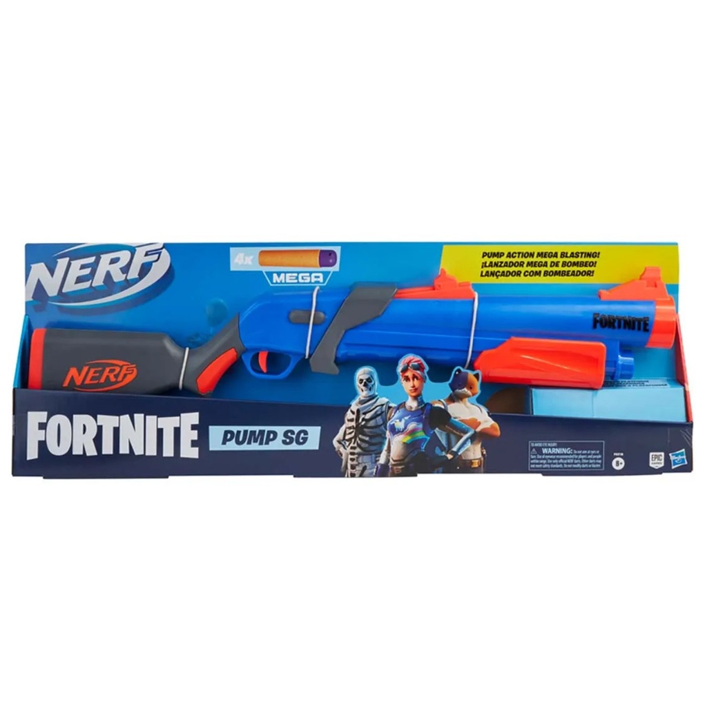 Lanzador Nerf Fortnite Pump Sg / 4 Mega Dardos