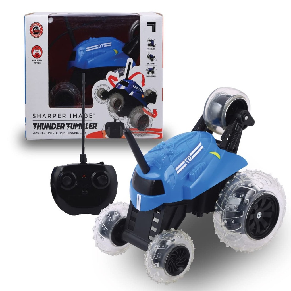 Carro Con Control Remoto - Thunder Tumbler 360° Spinning / Sharper Image / Color Azul