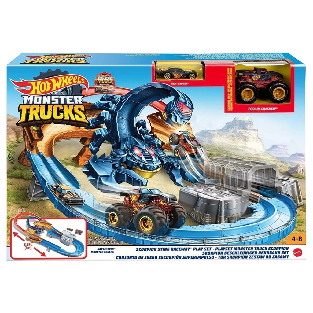Pista Hot Wheels Escorpion Super Impulso - Monster Trucks