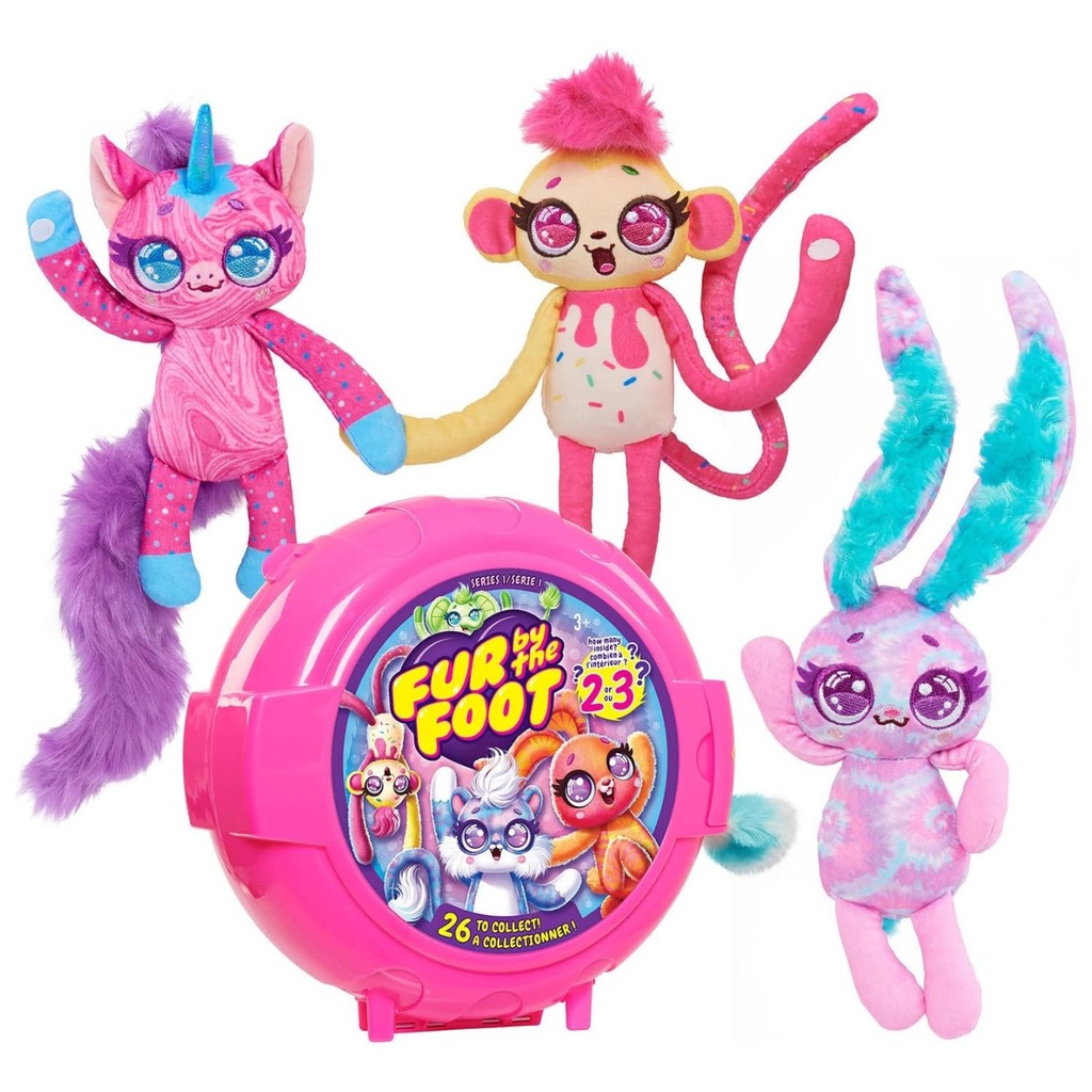 Rollo Divertido Animales De Peluche - Fur By The Foot Bubble Gum Besties / 2 o 3 Peluches